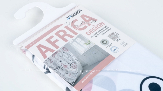 Штора для ванной Fixsen Design Africa FX-2510 - 4 изображение