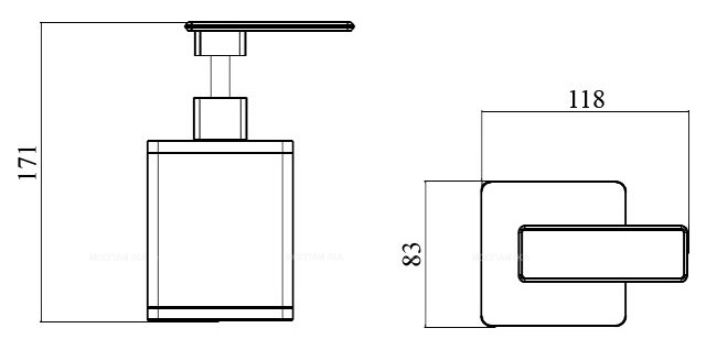 Дозатор Boheme New Venturo 10969-W-G для жидкого мыла, золото-белый - 4 изображение