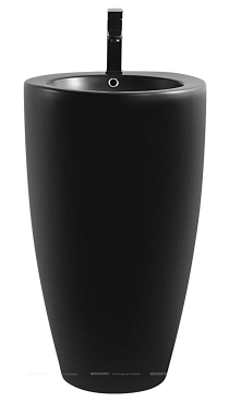 Раковина напольная Azario Comella 50 см AZ-311MB матовый черный - 2 изображение