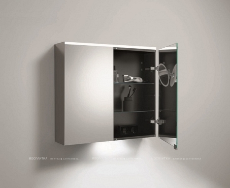 Зеркальный шкаф Burgbad Eqio 90 см SPGT090F2010 серый глянцевый - 2 изображение