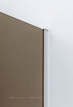 Душевая дверь Cezares SLIDER-B-1-80/90-BR-Cr стекло бронзовое, профиль хром - 2 изображение