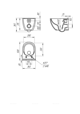 Унитаз подвесной безободковый Cersanit Brasko Smart 64824 с крышкой-сиденьем микролифт, белый - 12 изображение