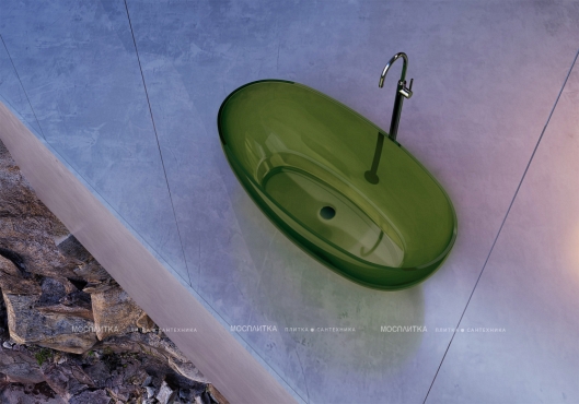 Ванна из полиэфирной смолы 170х75 Abber Kristall AT9703Emerald зеленая - 5 изображение