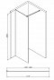 Душевая перегородка 120 см Abber Immer Offen AG61120B стекло прозрачное, профиль черный - 3 изображение