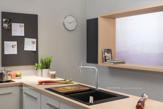 Кухонная мойка Hansgrohe S510-F770 43316170, черный графит - 3 изображение