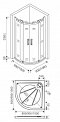 Душевой уголок GOOD DOOR Galaxy R-TD-100-C-B - 3 изображение