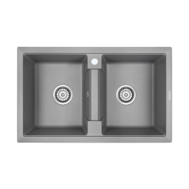 Мойка кухонная Paulmark Zwilling PM238150-GRM серый металлик