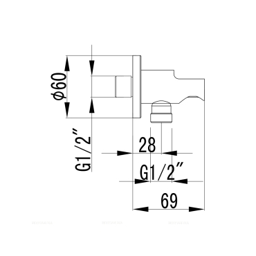 Шланговое подключение Lemark с креплением для лейки LM4785G - 2 изображение