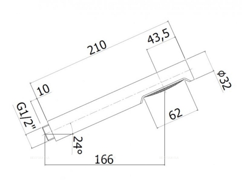 Душевая лейка Cezares CZR-B-D1F-SR, 1 режим, d 6,2 см., sunrise - 2 изображение