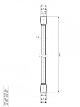 Шланг для душа 200 см Cezares CZR-FMD-200-NOP, чёрный матовый - 2 изображение