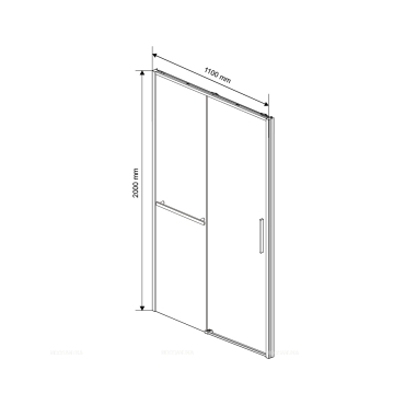 Душевая дверь Vincea Slim Soft VDS-1SS110CL, 1100, хром, стекло прозрачное - 2 изображение