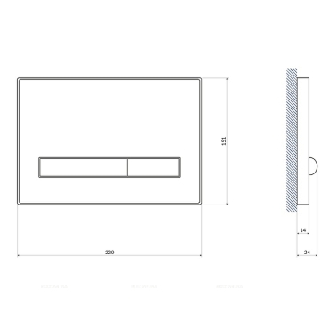 Комплект подвесной безободковый унитаз Cersanit City 64439 с крышкой-сиденьем микролифт + инсталляция с кнопкой белый глянцевый - 10 изображение
