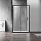 Душевой уголок Azario Milton 120х80 см AZ-ND1131-L 1200 BLACK профиль черный, стекло прозрачное - 2 изображение