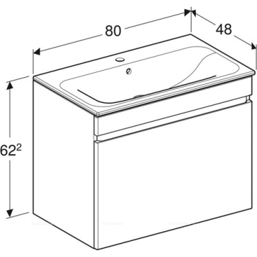 Комплект мебели Geberit Renova Plan для стандартных ванных комнат, 529.916.01.8 - 6 изображение