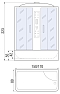 Душевая кабина River 150х80 см Wisla 155/80/55 МТ профиль хром матовый, стекло матовое - 3 изображение
