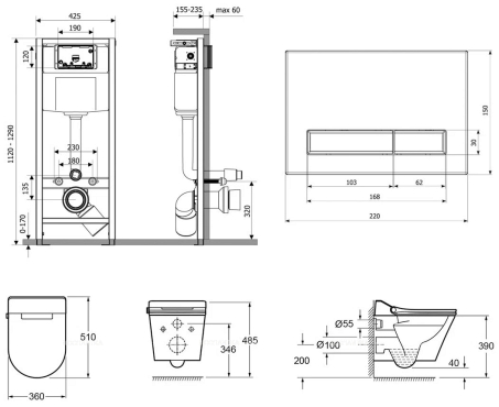 Комплект подвесной безободковый унитаз Lavinia Boho Rimless, с функцией биде, микролифт, 87561165 - 8 изображение