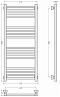 Полотенцесушитель водяной Сунержа Модус PRO 100х45 см 30-0450-1040 Матовый белый - 3 изображение