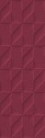 Керамическая плитка Marazzi Italy Плитка Outfit Red Struttura Tetris 3D 25x76