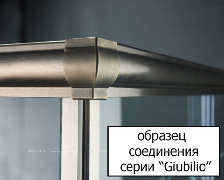 Душевой уголок Cezares Giubileo-A-2-90 стекло с узором золото - 4 изображение