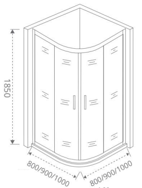 Душевой уголок GOOD DOOR Infinity R-90-G-CH - 3 изображение