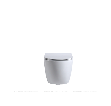 Унитаз подвесной безободковый beWash Lusso BKWHR004550 с крышкой-сиденьем микролифт, белый глянец - 2 изображение