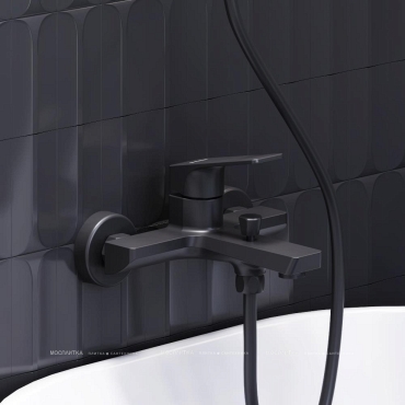 Смеситель для ванны с душем Damixa Merkur 401000300 матовый черный - 3 изображение