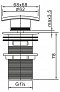 Донный клапан для раковины Cezares CZR-SCQ2-01, хром - 2 изображение