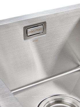 Мойка кухонная Paulmark Berman PM517851-BS брашированная сталь - 4 изображение