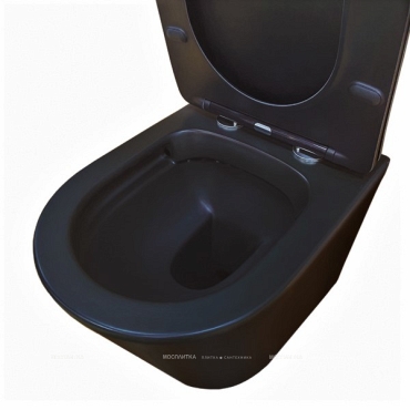 Подвесной унитаз Comforty 105MB 00-00007650 с сиденьем микролифт, черный матовый - 2 изображение