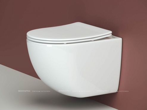 Комплект подвесной безободковый унитаз Ceramica Nova Forma Rimless CN3009 с крышкой-сиденьем + инсталляция Creto Standart 1.0 INST-CR-1.0 - 4 изображение
