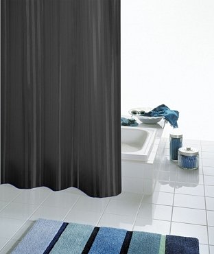 Штора для ванных комнат Ridder Satin черная