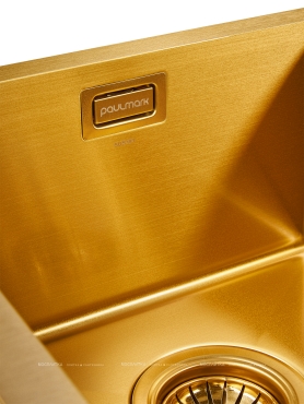 Мойка кухонная Paulmark Berman PM517851-BG брашированное золото - 4 изображение