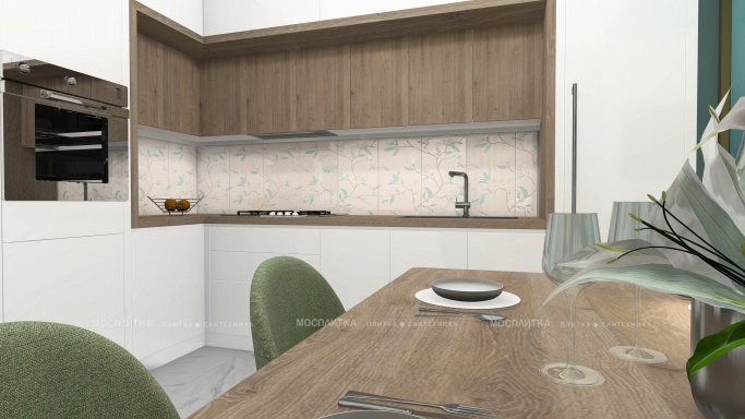 Дизайн Кухня в стиле Современный в бежевом цвете №12831 - 5 изображение