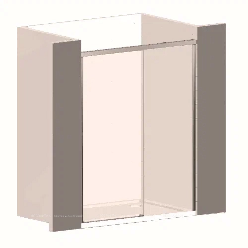 Душевая дверь Vincea Garda VDS-1G110CH 110 см хром, стекло шиншилла - 9 изображение