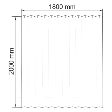 Шторка Wasserkraft Ammer SC-70000, SC-70101 - 3 изображение