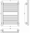 Полотенцесушитель водяной Сунержа Модус PRO 60х45 см 30-0450-6040 Матовый белый - 3 изображение