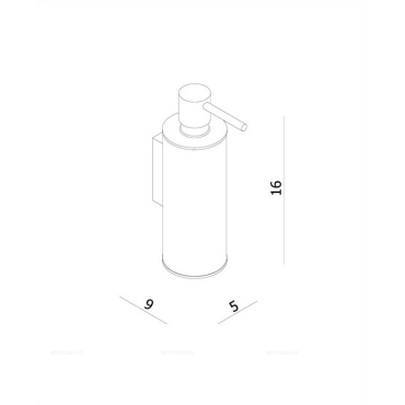 Дозатор жидкого мыла Omnires 10720/O (черный), UN10720/OBL - 2 изображение