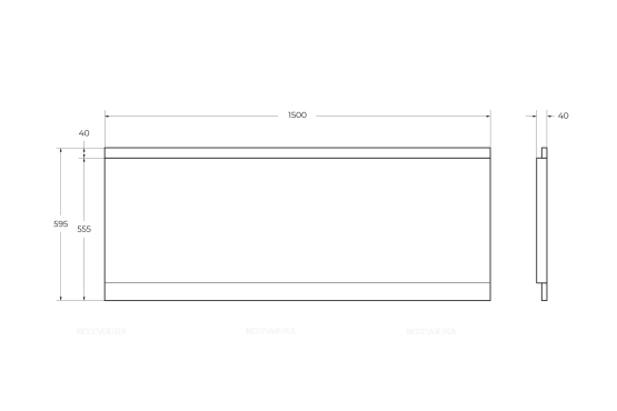 Фронтальная панель 150 см Cezares EMP-150-SCR-W37 белая - 2 изображение