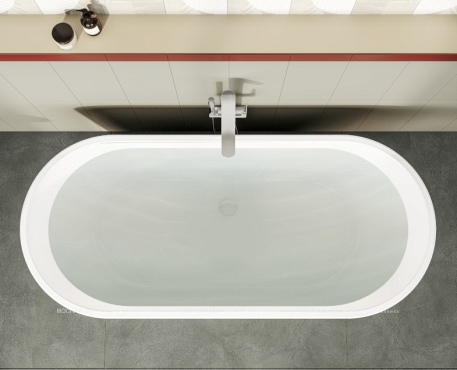 Акриловая ванна 180х80 см VitrA Geo 65380006000 белая - 7 изображение