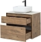 Комплект мебели для ванной Aquanet Nova Lite 75 см 249515, 2 ящика, коричневый - 4 изображение