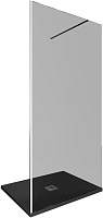 Душевая перегородка Allen Brau Infinity 100х200 см 3.21014.BA.T серебро браш тонированная