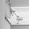 Душевая шторка на ванну Am.Pm Tender 80х140 см W45BS-D3W5-140CT профиль хром, стекло прозрачное - 6 изображение