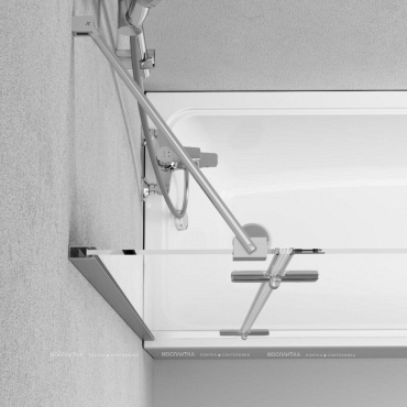 Душевая шторка на ванну Am.Pm Tender 80х140 см W45BS-D3W5-140CT профиль хром, стекло прозрачное - 6 изображение