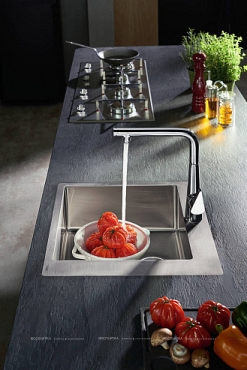 Кухонная мойка Hansgrohe S711-F450 43301800, под сталь - 2 изображение