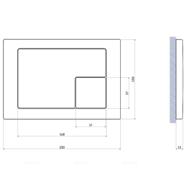 Комплект подвесной безободковый унитаз Cersanit Nature 64576 с крышкой-сиденьем микролифт + инсталляция с кнопкой хром глянцевый - 8 изображение