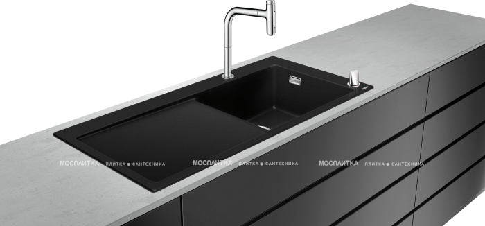 Кухонная мойка с встроенным смесителем Hansgrohe C51-F450-08 43219000, черный - 2 изображение