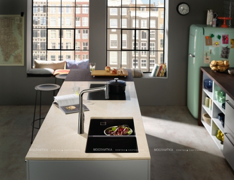 Кухонная мойка Hansgrohe S510-U770 43434170, черный графит - 3 изображение