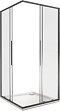 Душевой уголок Good door Idea CR-90-C-B стекло прозрачное, профиль черный - 2 изображение