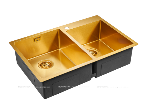 Мойка кухонная Paulmark Berman PM517851-BG брашированное золото - 2 изображение